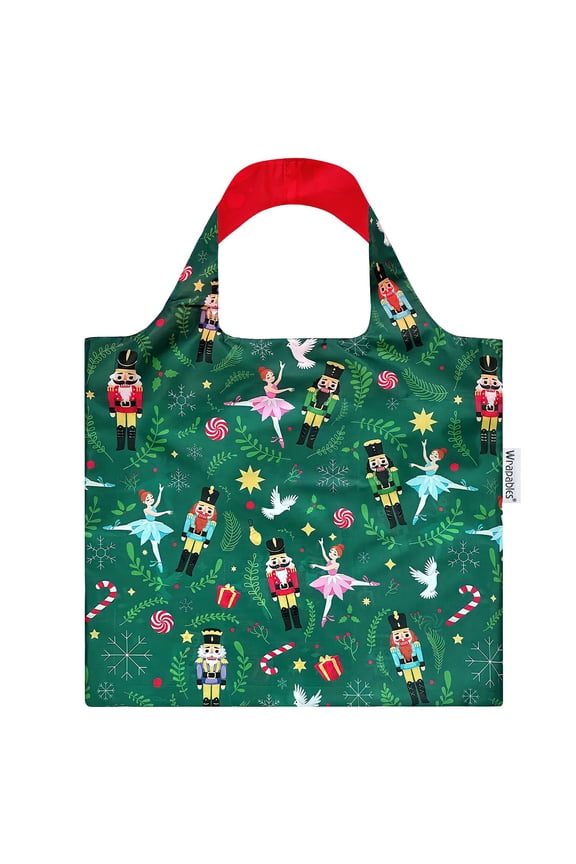 Christmas Holiday AllyBag Collection Reusable Shopping Bag, Nutcracker Green