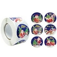 thumbnail image 1 of Wrapables Christmas Stickers Label Roll, Holiday Stickers for Sealing Cards, Envelopes, Gift Boxes, Festive Party Favors (500 pcs), Santa Claus, 1 of 5