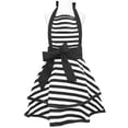 thumbnail image 1 of Wrapables Classic Vintage Apron, Sexy Cooking Apron, Black Stripe, 1 of 10