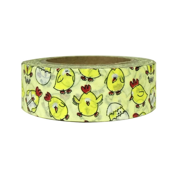 Wrapables® Colorful Patterns Washi Masking Tape, Chicken and Egg