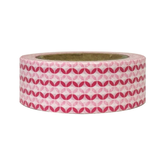 Wrapables® Colorful Patterns Washi Masking Tape, Pink Psychedelic Dots