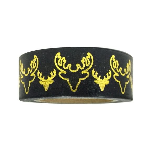 Wrapables Colorful Washi Masking Tape, Metallic Deer Antlers