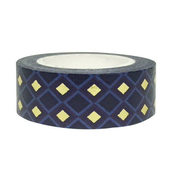Wrapables® Colorful Washi Masking Tape, Midnight Passion Diamonds