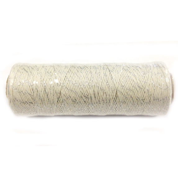 Wrapables® Cotton Baker's Twine 4ply 110 Yard, Metallic Silver
