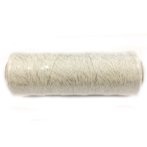 Wrapables® Cotton Baker's Twine 4ply 110 Yard, Metallic Silver