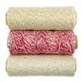 thumbnail image 1 of Wrapables® Cotton Baker's Twine 4ply 330 Yards (Set of 3 Spools x 110 Yards) for Gift Wrapping, Party Decor, and Arts and Craft ( Metallic Gold, Red, Metallic Silver), 1 of 4
