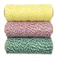 thumbnail image 1 of Wrapables® Cotton Baker's Twine 4ply 330 Yards (Set of 3 Spools x 110 Yards) for Gift Wrapping, Party Decor, and Arts and Craft ( Yellow, Red & Grey, Dark Green), 1 of 4