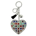 thumbnail image 1 of Wrapables Crystal Bling Key Chain Keyring with Tassel Car Purse Handbag Pendant, Rainbow Heart, 1 of 6