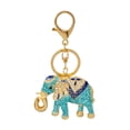 thumbnail image 1 of Wrapables Crystal Bling Keychain, Keyring Purse Handbag Pendant Charm, Blue Opulent Elephant, 1 of 6