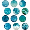 thumbnail image 1 of Wrapables Crystal Glass Magnets, Refrigerator Magnets for Office Whiteboards, Cabinets, Lockers (Set of 12), Ocean, 1 of 7