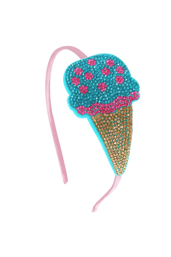 Crystal Studded Bling Headband, Ice Cream