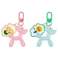 thumbnail image 1 of Wrapables Cute Balloon Dog Keychain, Bag Charm Accessory for Purse Handbag Backpack (Set of 2), Pink and Blue, 1 of 6