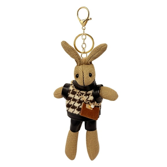 Wrapables Cute Plush Keychain Pendant Charm for Bag, Stylish Bunny
