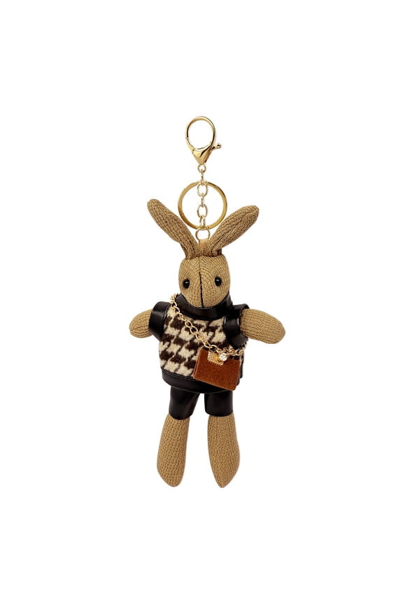 Cute Plush Keychain Pendant Charm for Bag, Stylish Bunny