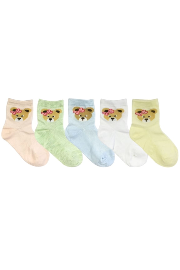Cutie Bear Mesh Socks (set of 5)