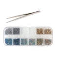 thumbnail image 1 of Wrapables Dazzling Nail Art Rhinestones Nail Manicure with Plastic Case, Luminous, 1 of 1