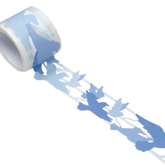 Wrapables Decorative Adhesive Scenic Pattern Hollow Sticker Tape, 30mm x 3M, Doves