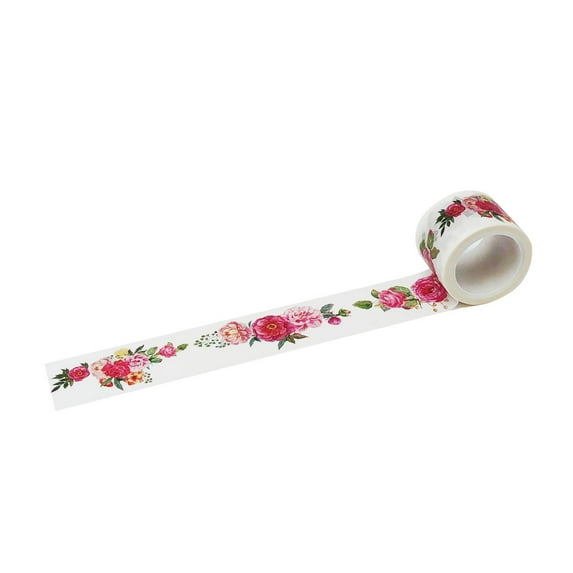 Wrapables® Decorative Festive Wide Washi Masking Tape, 25mm x 5m, Pink Floral