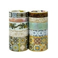 thumbnail image 1 of Wrapables Decorative Gold Foil Washi Tape Box Set for Arts & Crafts, Scrapbooking, Stationery, Diary (10 Rolls), Gold Embellishment, 1 of 7