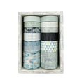 thumbnail image 1 of Wrapables Decorative Washi Tape Box Set for DIY Arts & Crafts, Scrapbooking, Diary, Stationery, Card-Making, Gift Wrapping (12 Rolls), Gray Geometric, 1 of 8