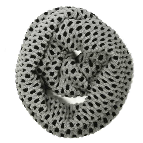 Wrapables® Dottie Infinity Acrylic Knit Scarf Circle Scarf, Gray/Black