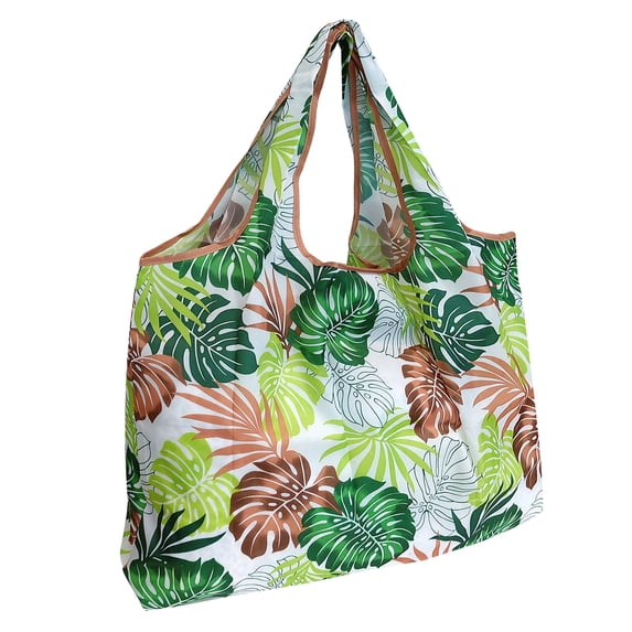 Wrapables Eco-Friendly Large Nylon Reusable Shopping Bag, Ferns
