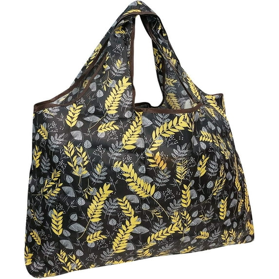 Wrapables Eco-Friendly Large Nylon Reusable Shopping Bag, Wheat