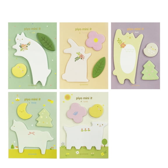 Wrapables Elegant Animals Memo Sticky Notes (Set of 5)