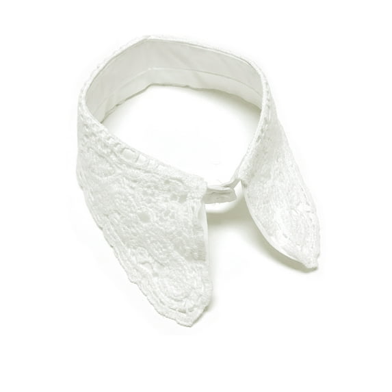 Wrapables® Elegant Vintage Floral Lace Faux Collar, White