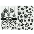 thumbnail image 1 of Wrapables Embossing Folder Paper Stamp Template for Scrapbooking, Card Making, DIY Arts & Crafts (Set of 2), Snowflakes, 1 of 7