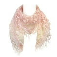 thumbnail image 1 of Wrapables® Embroidered Floral Lace Triangle Scarf, Pink, 1 of 3