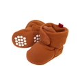 thumbnail image 1 of Wrapables® Fleece Baby Booties with Anti-Skid Bottoms, Brown, 0-6 M, 1 of 5