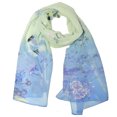thumbnail image 1 of Wrapables® Floral Bird Print Polyester and Silk Oblong Scarf, Honeydew, 1 of 4