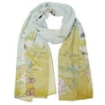 thumbnail image 1 of Wrapables® Floral Bird Print Polyester and Silk Oblong Scarf, Periwinkle, 1 of 4