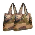 thumbnail image 1 of Wrapables Foldable Tote Nylon Reusable Grocery Bag (Set of 2), Camo, 1 of 5