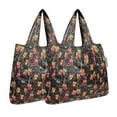 thumbnail image 1 of Wrapables Foldable Tote Nylon Reusable Grocery Bag (Set of 2), Owls, 1 of 5
