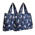 thumbnail image 1 of Wrapables Foldable Tote Nylon Reusable Grocery Bag (Set of 2), Sloths, 1 of 5