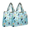 thumbnail image 1 of Wrapables Foldable Tote Nylon Reusable Grocery Bag (Set of 2), Toucan & Cacti, 1 of 5