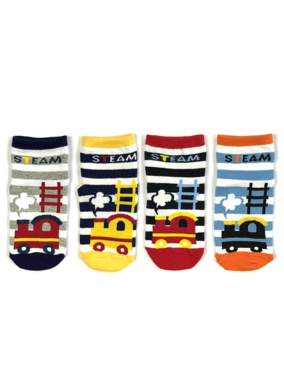 Full Steam Ahead Train Socks (Set of 4)