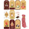 thumbnail image 1 of Wrapables Fun & Festive Christmas Holiday Gift Tags/Kraft Paper Hang Tags for Gift-Wrapping, Labelling, Package Decoration, (50pcs), Festive Greetings, 1 of 5