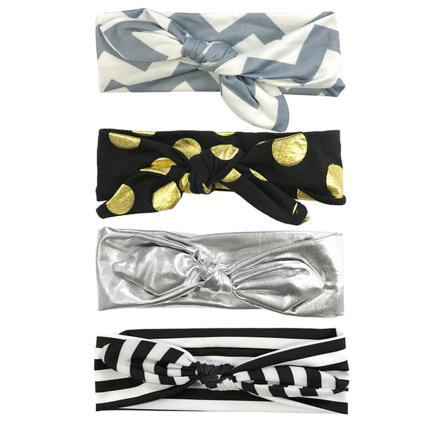 Wrapables® Girls Boho Knotted Headband Headwrap (Set of 4  display picture 3