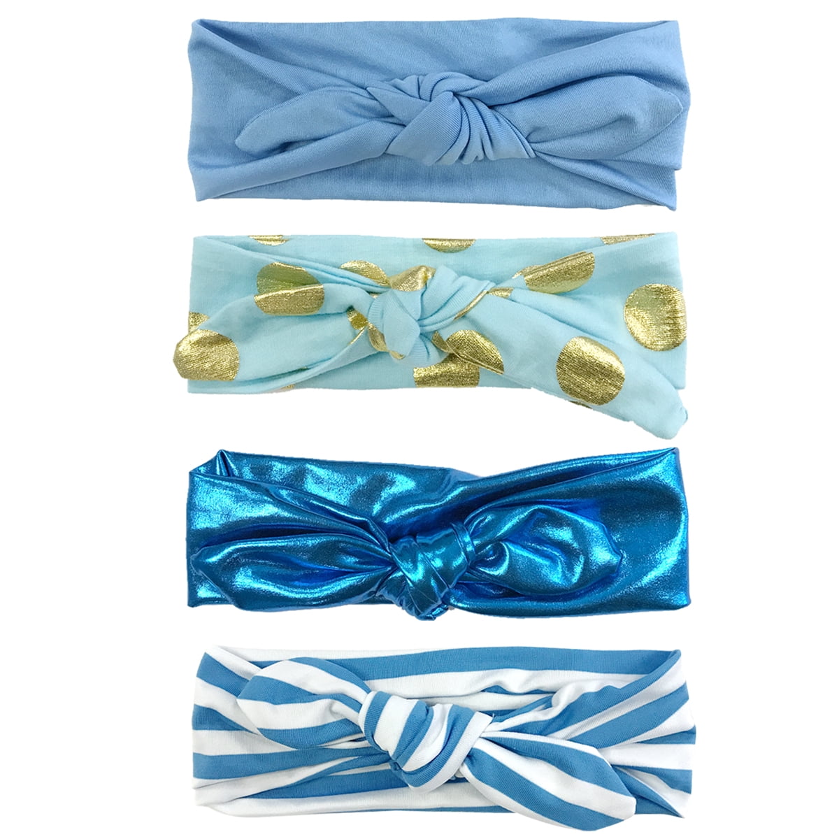 Wrapables® Girls Boho Knotted Headband Headwrap (Set of 4 