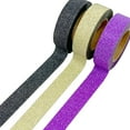 thumbnail image 1 of Wrapables Glitter and Shine Washi Tapes Decorative Masking Tapes (Set of 3), Solid Glitter Bold, 1 of 3