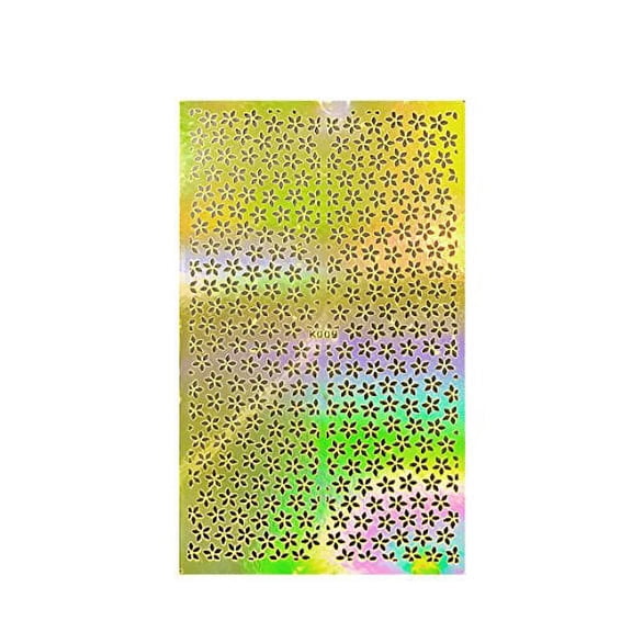 Wrapables Gold Nail Art Guide Large Nail Stencil Sheet - Lily