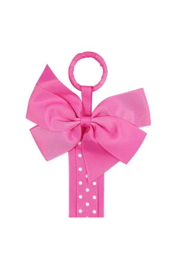® Hair Clip and Hair Bow Holder, Hot Pink Polka Dots