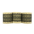 thumbnail image 1 of Wrapables® Hessian Burlap with Lace Ribbon 2.5 Inch Width x 2 Yards Length (Set of 3), Black, 1 of 4