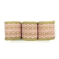 thumbnail image 1 of Wrapables® Hessian Burlap with Lace Ribbon 2.5 Inch Width x 2 Yards Length (Set of 3), Pink, 1 of 4
