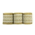 thumbnail image 1 of Wrapables® Hessian Burlap with Lace Ribbon 2.5 Inch Width x 2 Yards Length (Set of 3), White, 1 of 4