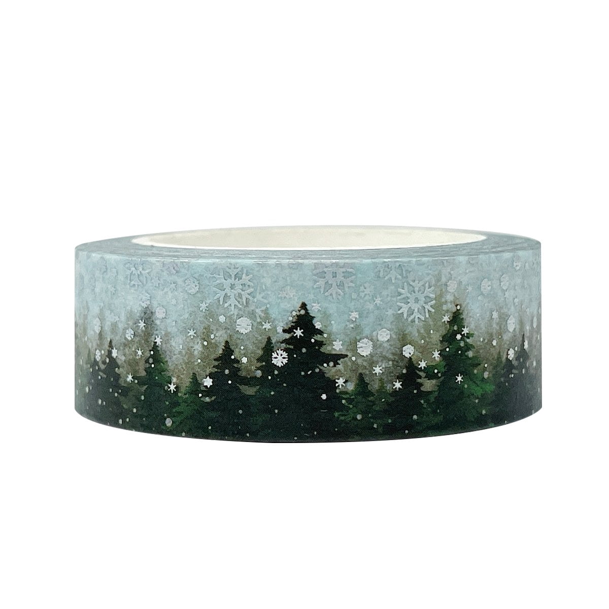Wrapables Holographic Foil Washi Masking Tape, 15mm x 10M, Pine Trees ...