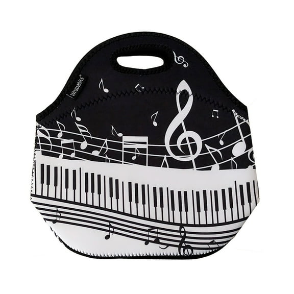 Wrapables® Insulated Neoprene Lunch Bag, Musical Notes